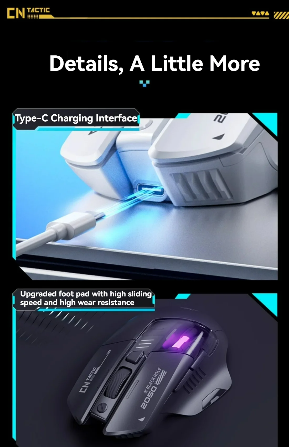 Inphic A9 Explorer V2 Three-mode Gaming Mouse Indicator DPI Adjustable Macro-driver Ergonomics 12000DPI   1000Hz rate of return
