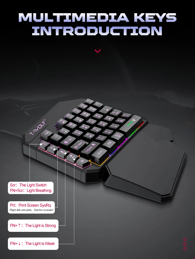 Kit Mobilador Gamer Kit Gaming Keyboard Mouse Mobile Games Converter 5 In 1 Combo One Hand Keyboard Converter Mobile Games TF900