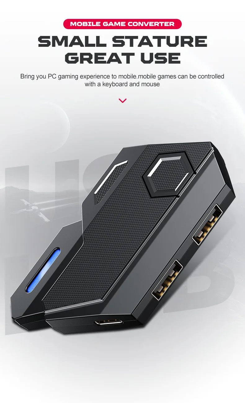 Kit Mobilador Gamer Kit Gaming Keyboard Mouse Mobile Games Converter 5 In 1 Combo One Hand Keyboard Converter Mobile Games TF900