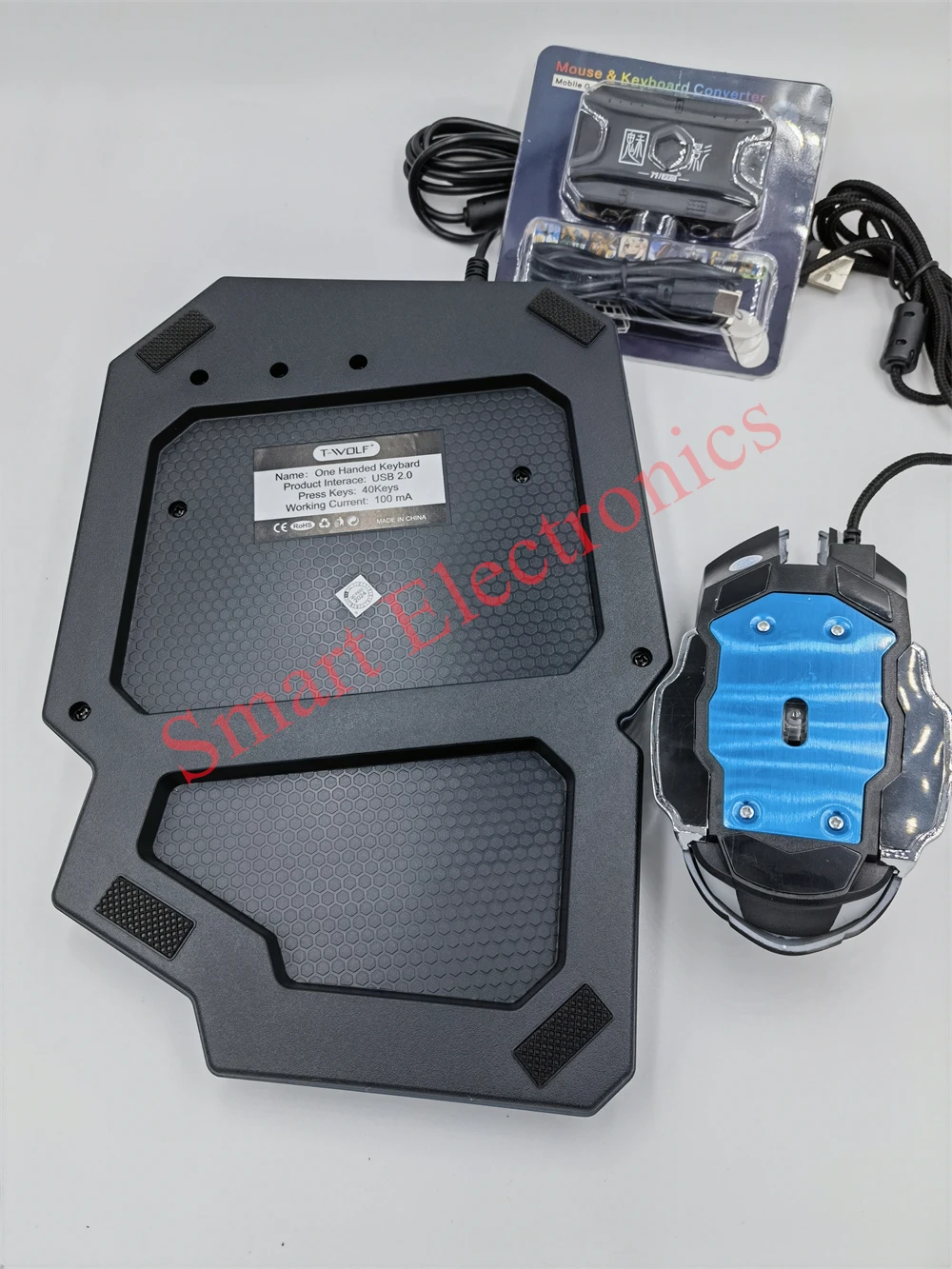 Kit Mobilador Gamer Kit Gaming Keyboard Mouse Mobile Games Converter 5 In 1 Combo One Hand Keyboard Converter Mobile Games TF900