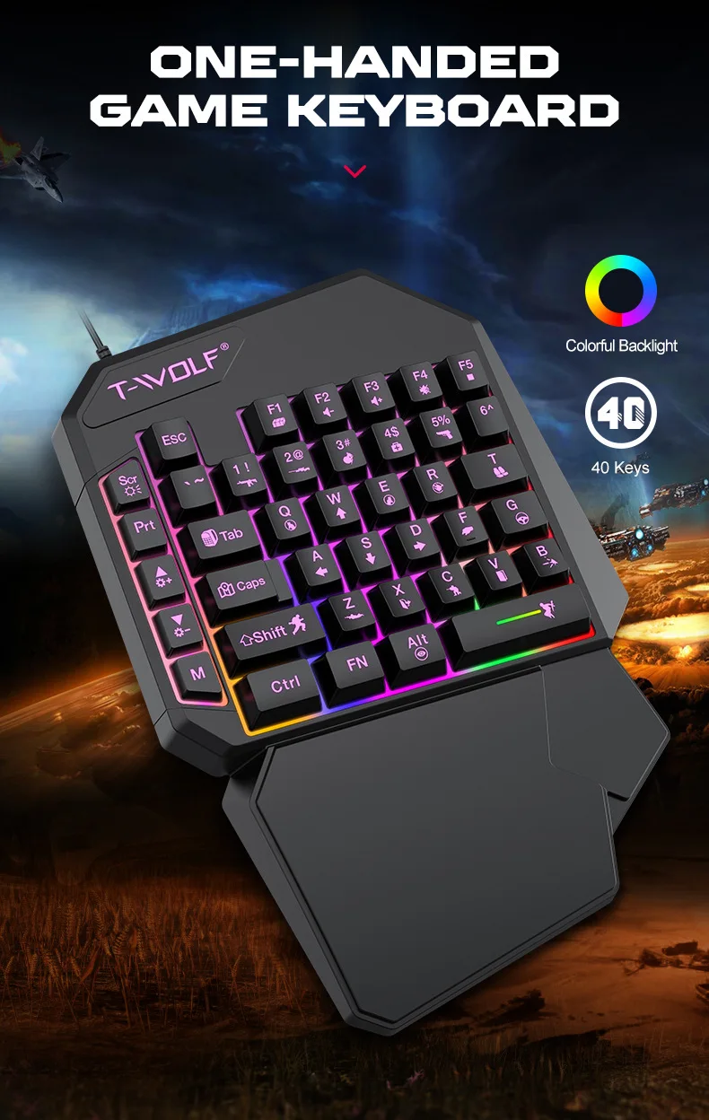 Kit Mobilador Gamer Kit Gaming Keyboard Mouse Mobile Games Converter 5 In 1 Combo One Hand Keyboard Converter Mobile Games TF900