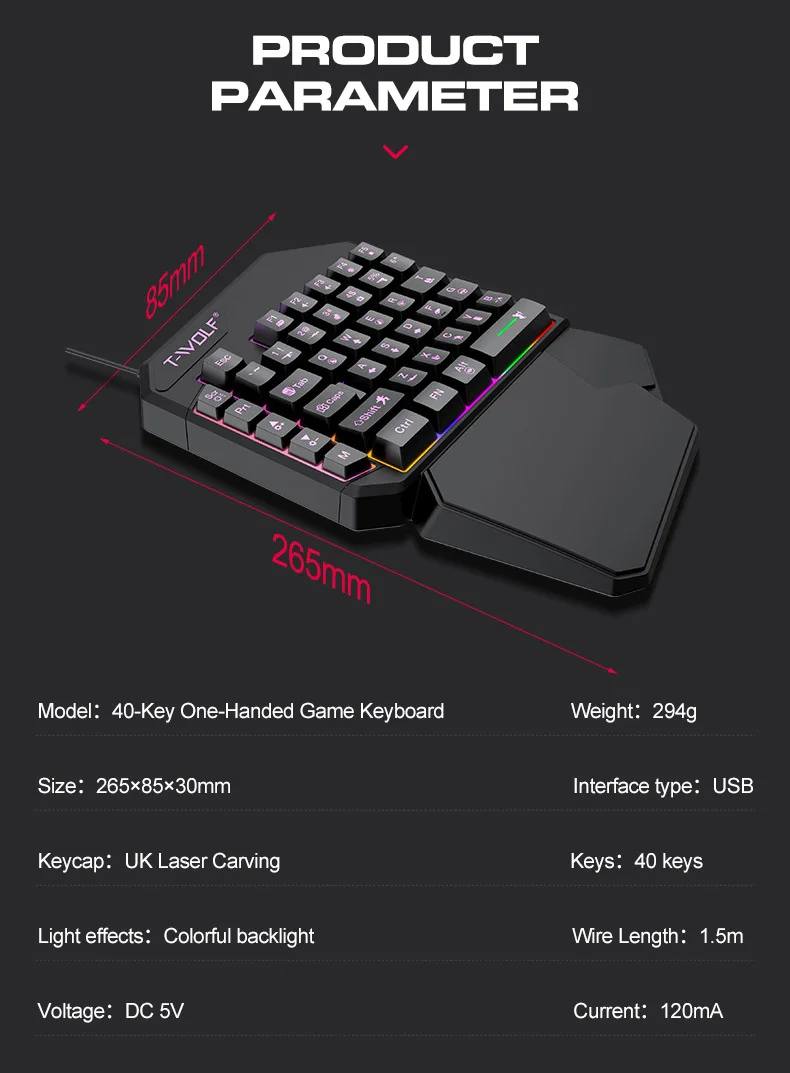 Kit Mobilador Gamer Kit Gaming Keyboard Mouse Mobile Games Converter 5 In 1 Combo One Hand Keyboard Converter Mobile Games TF900