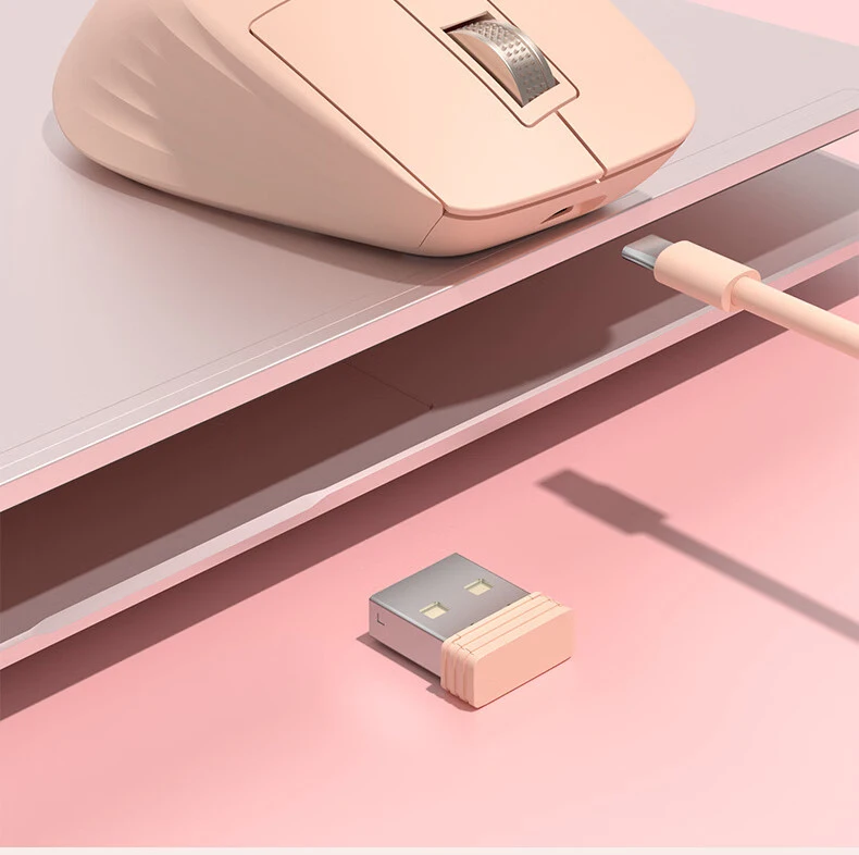 HP Professor1 Bluetooth Wireless Mouse Three-mode Connection Light Tone Flagship Sensor Seven-speed Adjustable DPI Type-C